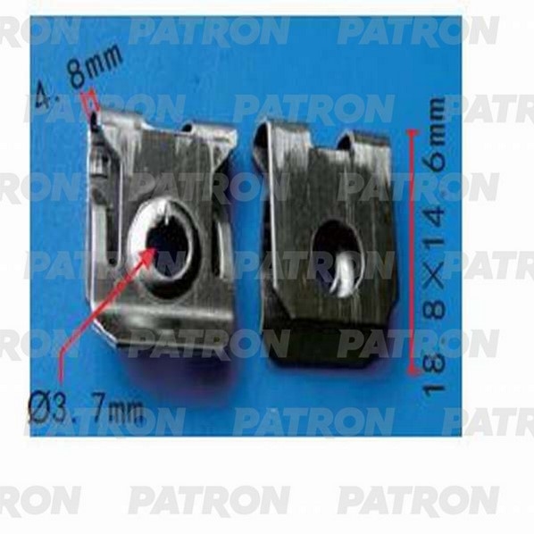 PATRON P371443 Скоба металлическая FORD применяемость: скоба - гайка под саморез