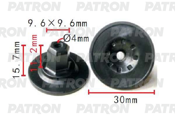 PATRON P371450 Гайка пластмассовая Audi, Seat, Skoda, Volkswagen применяемость: моторный отсек, защита