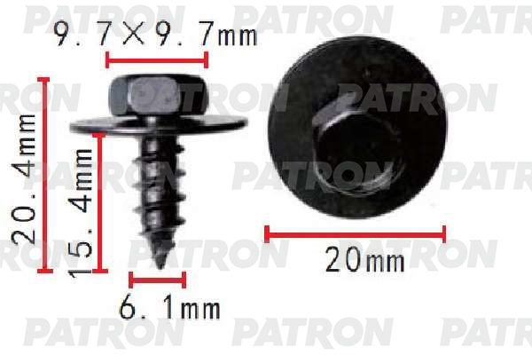 PATRON P371481 Винт металлический Toyota применяемость: универсальный