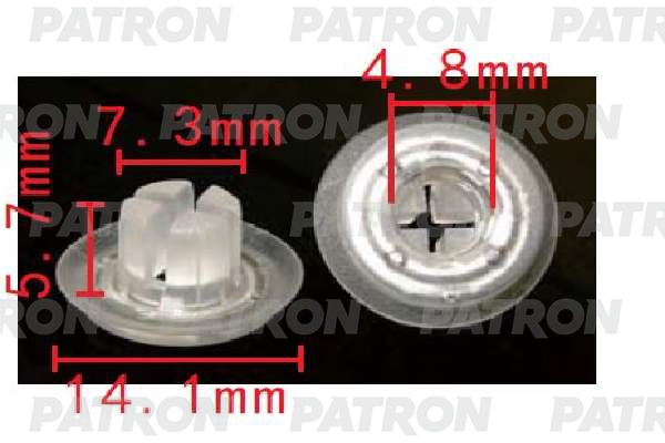 PATRON P371483 Клипса пластмассовая Audi,Seat,Skoda,Volkswagen применяемость: салон - внутренняя отделка