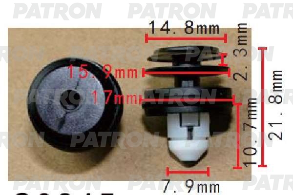 PATRON P371484 Клипса пластмассовая BMW применяемость: дверь - внутренняя отделка