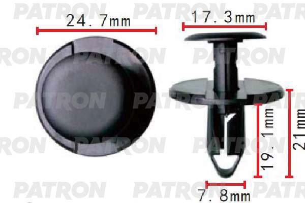 PATRON P371490 Клипса пластмассовая
