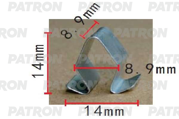 PATRON P371495 Зажим металлический Audi,Seat,Skoda,Volkswagen применяемость: салон - внутренняя отделка