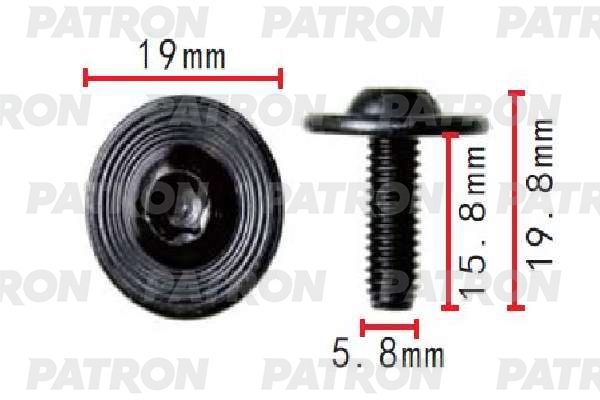 PATRON P371535 Винт металлический Audi,Seat,Skoda,Volkswagen применяемость: винт м6х16 torx