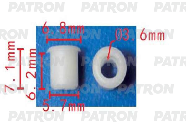 PATRON P371584 Клипса пластмассовая применяемость: пластмассовая (серая) mercedes-benz