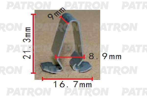 PATRON P371613 Скоба металлическая Audi,Seat,Skoda,Volkswagen применяемость: клипса обшивки внутр.универсальная