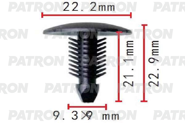 PATRON P371631 Клипса пластмассовая