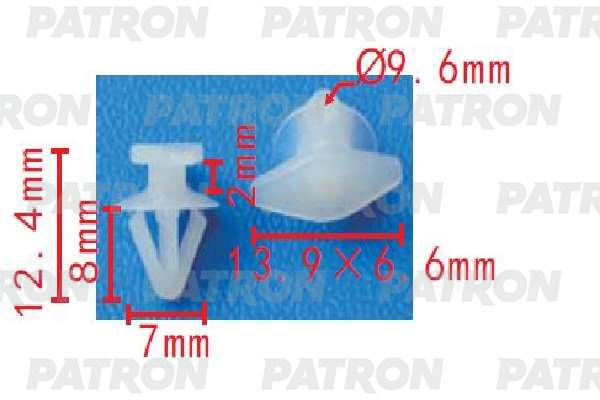 PATRON P371655 Клипса пластмассовая GM применяемость: фиксатор уплотнителя двери