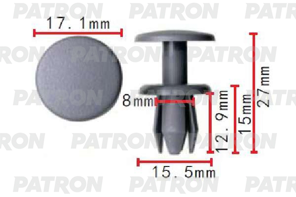 PATRON P371663 Клипса пластмассовая