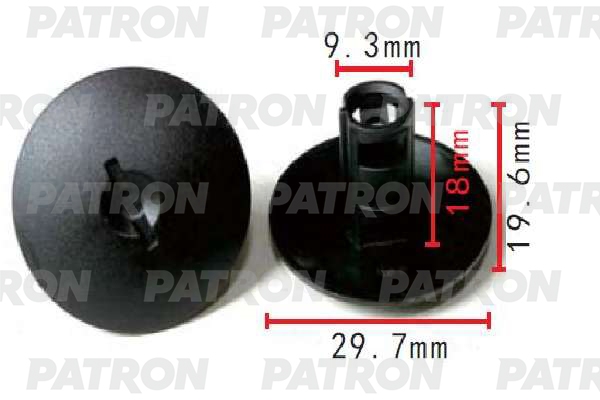 PATRON P371664 Клипса пластмассовая применяемость: клипса крепления переднего брызговика