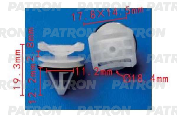 PATRON P371678 Клипса пластмассовая MAZDA применяемость: пистон накладки кузова
