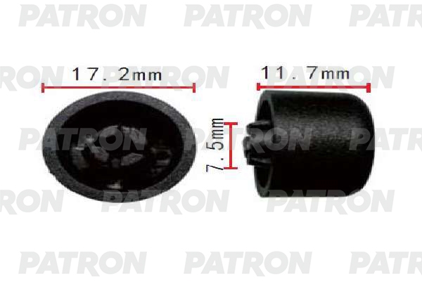 PATRON P371987 Клипса пластмассовая Audi,Seat,Skoda,Volkswagen применяемость: зажимы, фиксаторы, коннекторы