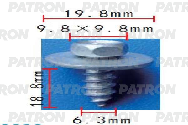 PATRON P372005 Винт металлический Toyota применяемость: саморез крепления защиты
