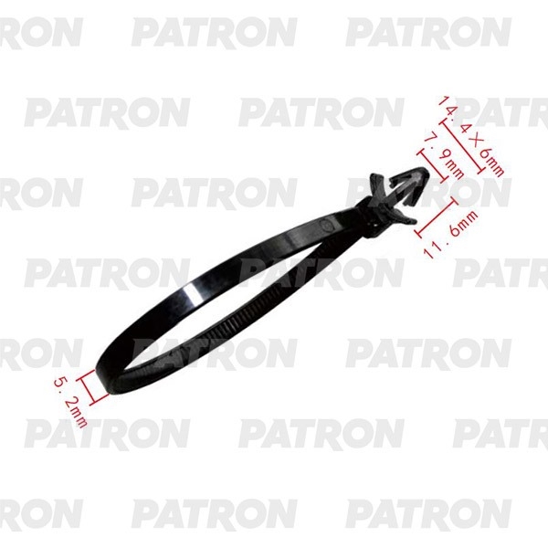 PATRON P372034 Клипса - хомут пластмассовая