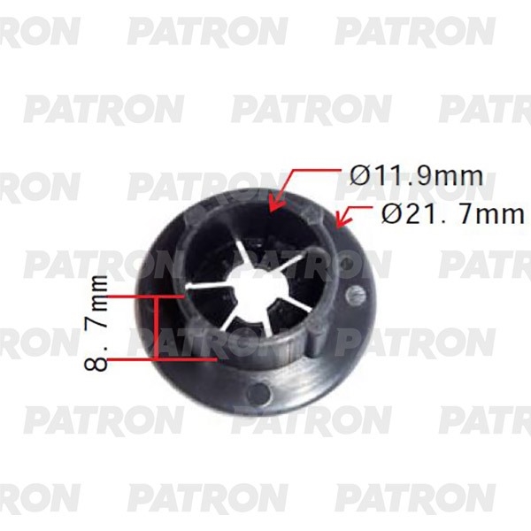 PATRON P372066 Втулка пластиковая Mitsubishi Hyundai Применяемость: Втулка