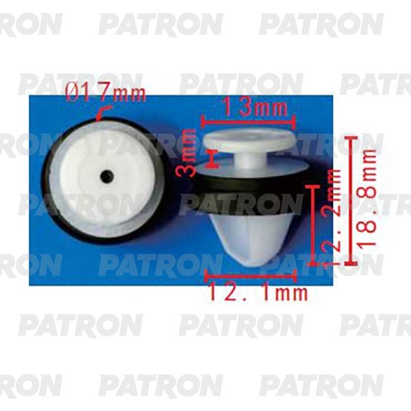 PATRON P372140 Клипса пластмассовая Ford, Volkswagen Применяемость: Клипса крепление спойлера задней двери, крепления молдинга двери