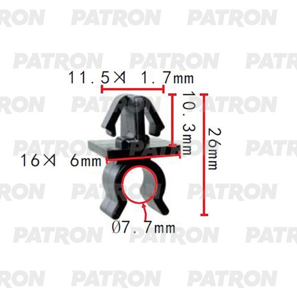 PATRON P372288 Клипса пластмассовая Mazda Применяемость: Клипса крепления стойки капота