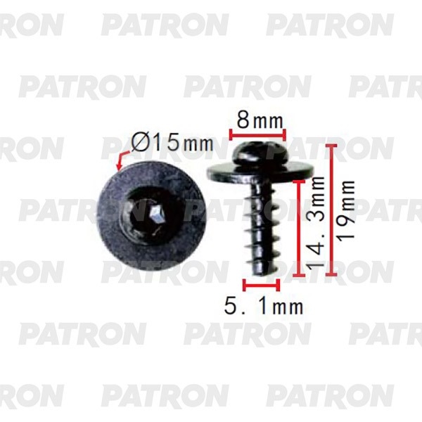 PATRON P372315 Саморез металлический