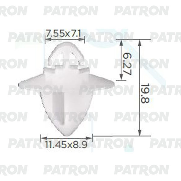 PATRON P372365 Клипса пластмассовая Fiat Doblo Используется для крепления обшивки двери, молдингов двер