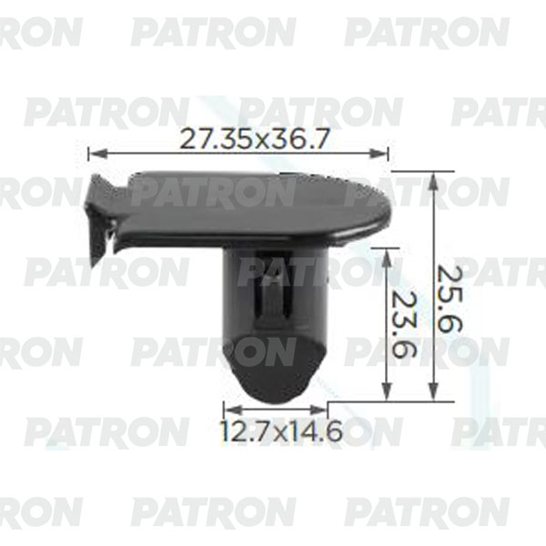PATRON P372378 Клипса пластмассовая ToyotaCamry, Corolla, Venza Применяется длякрепления накладки крыла