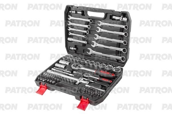 PATRON P48215 Набор инструментов 82 пр: 1/4 inch, 1/2 inch, 4-32 мм, 6 граней