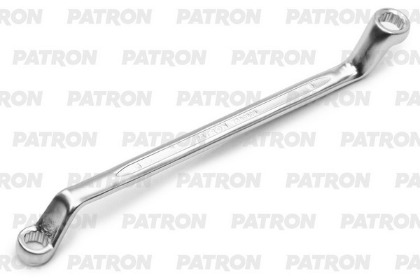 PATRON P7590809 Ключ накидной изогнутый на 75 градусов, 8х9 мм