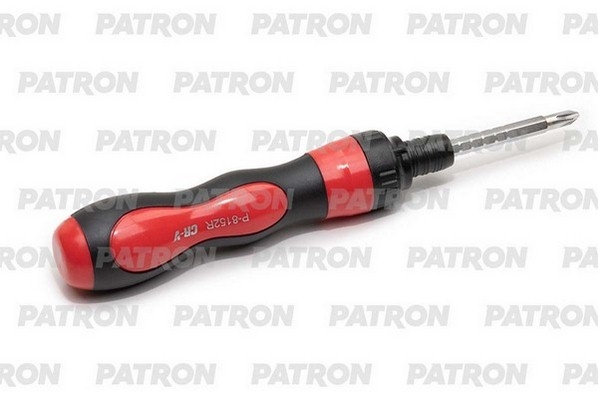 PATRON P8152R Отвертка PH2 / SL6 трещоточная реверсивная переставная, силовая рукоятка, 215-300 мм