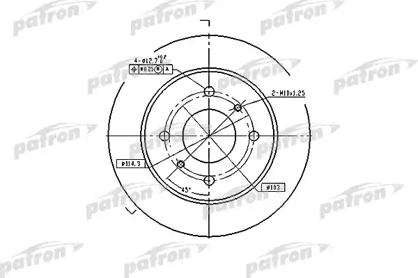 PATRON PBD2592 Диск тормозной