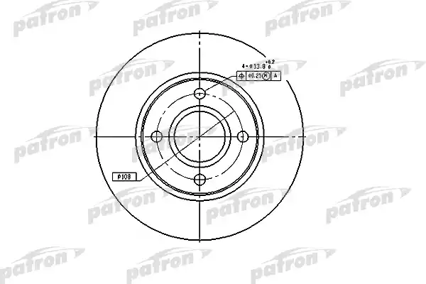 PATRON PBD2622 Диск тормозной передн FORD: COUGAR 98-01, MONDEO I 93-96, MONDEO I седан 93-96, MONDEO I универсал 93-96, MONDEO II 96-00, MONDEO II седан 96-00, MONDEO II унив