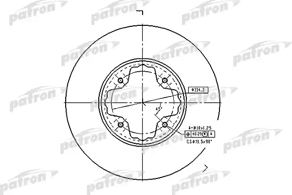 PATRON PBD2679 Диск тормозной передн HONDA: ACCORD IV 90-93, ROVER: 600 93-99