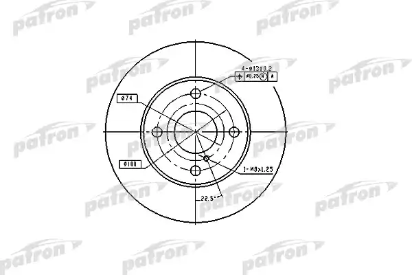 PATRON PBD2719 Диск тормозной передн MAZDA: 121 II 90-96, 323 C IV 89-94, 323 C V 94-98, 323 F IV 89-94, 323 F VI 98-01, 323 P V 96-, 323 S IV 89-94, 323 S V 94-98, MX-5 I 90-