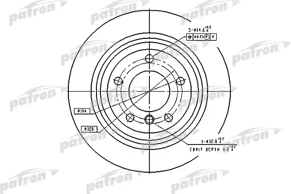 PATRON PBD2768 Диск тормозной задн BMW: 5 95-03