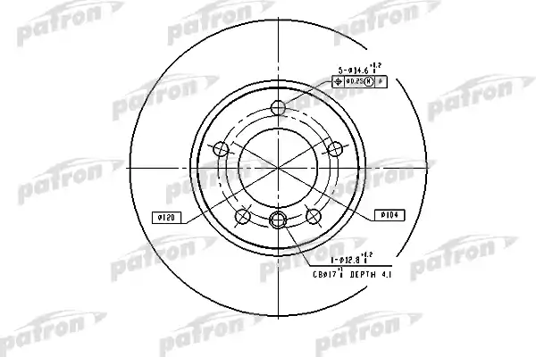PATRON PBD2769 Диск тормозной передн BMW: 5 95-03, 5 Touring 97-04