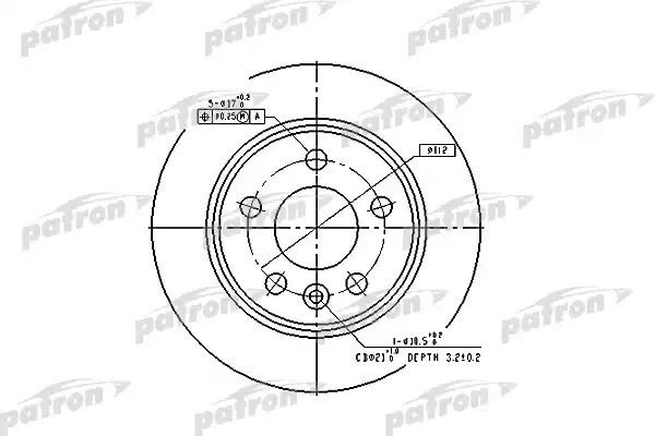 PATRON PBD2777 Диск тормозной задн FORD: GALAXY 95-, SEAT: ALHAMBRA 96-, VW: SHARAN 95-