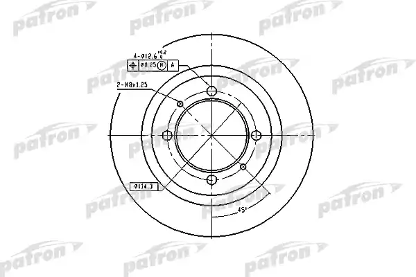 PATRON PBD2784 Диск тормозной задн MITSUBISHI: CARISMA 97-06, CARISMA седан 97-06, SPACE STAR 98-,  PROTON: IMPIAN 01-, PERSONA 400 хечбэк 95-, WIRA 00-02,  VOLVO: S40 I 95-03