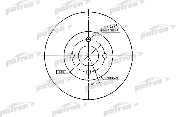 PATRON PBD3089 Диск тормозной передн MAZDA: 323 C IV 89-94, 323 C V 94-98, 323 F IV 89-94, 323 F V 94-98, 323 P V 96-, 323 S IV 89-94, 323 S V 94-98, DEMIO 98-