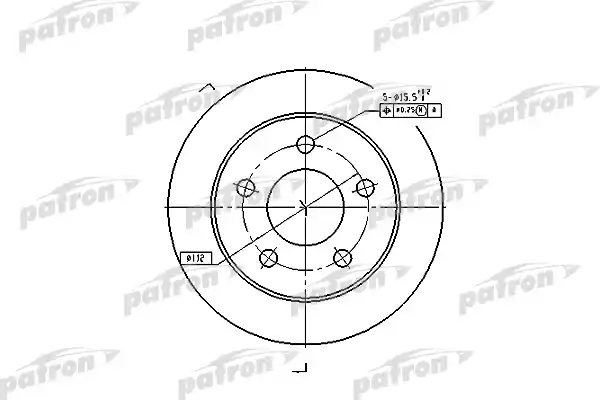 PATRON PBD4038 Диск тормозной задн AUDI: A6 97-05, A6 Avant 97-05