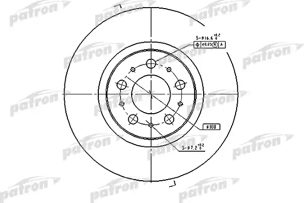 PATRON PBD4053 Диск тормозной