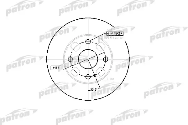 PATRON PBD4120 Диск тормозной передн MAZDA: 323 F VI 98-04, 323 S VI 98-04