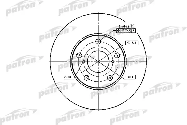 PATRON PBD4161 Диск тормозной передн TOYOTA: RAV 4 II 00-
