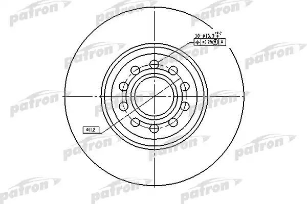 PATRON PBD4262 Диск тормозной передн Audi A4, A6 00-, VW Passat 00-