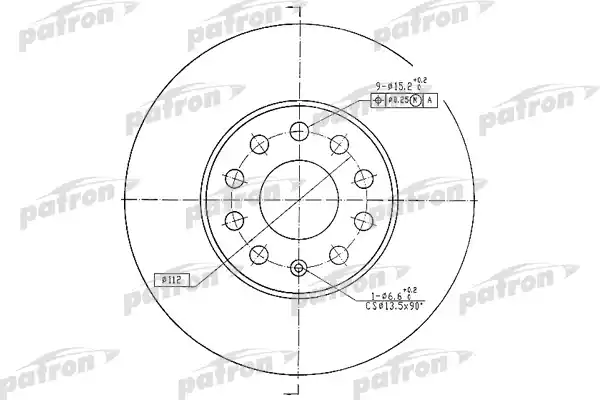 PATRON PBD4295 Диск тормозной