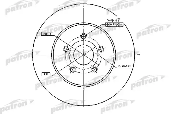 PATRON PBD4493 Диск тормозной передн LEXUS: RX 03-