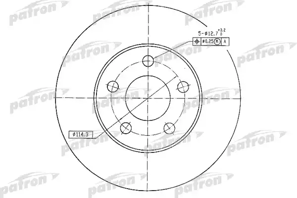 PATRON PBD4744 Диск тормозной передн NISSAN: ALMERA TINO 00-