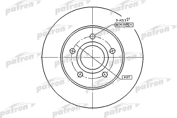 PATRON PBD5118 Диск тормозной передн JEEP: Grand Cherokee 99-04
