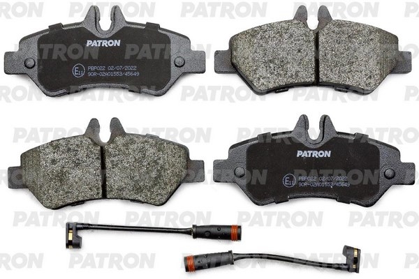 PATRON PBP022 Колодки тормозные дисковые MERCEDES-BENZ: SPRINTER 3,5 c бортовой платформой 06-, SPRINTER 3,5-t автобус 06-, SPRINTER 3,5-t фургон 06-, SPRINTER 3-t c бортовой платфо