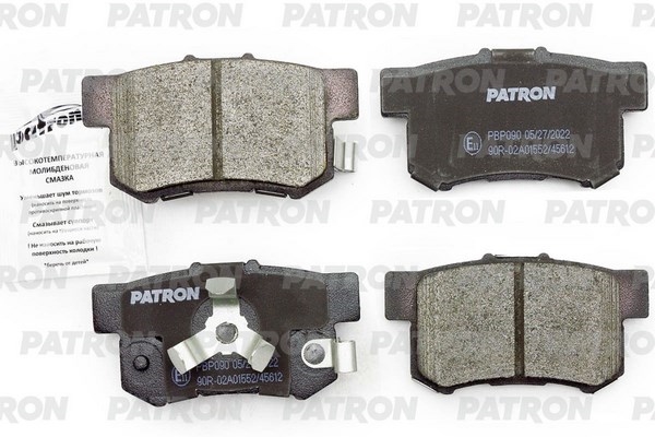 PATRON PBP090 Колодки тормозные дисковые задн HONDA: ACCORD IX 2.0/2.2 i-DTEC/2.4 08-, ACCORD IX универсал 2.0/2.2 i-DTEC/2.4 08-, CR-V II 2.0/2.2 CTDi/2.4 Vtec 01-06, EDIX вэн 1.7 04-06