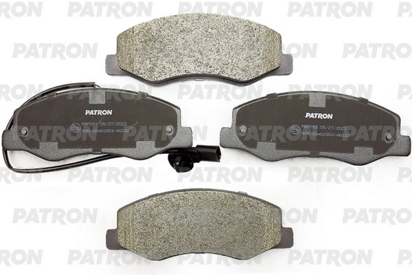 PATRON PBP093 Колодки тормозные дисковые OPEL: MOVANO B c бортовой платформой/ходовая часть 10 - , MOVANO B фургон 10 -   VAUXHALL: MOVANO Mk II (B) VAN (FV) 10 -