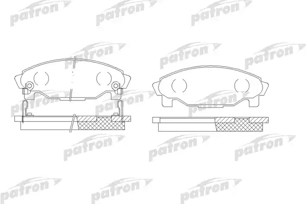 PATRON PBP1009 Колодки тормозные дисковые передн DAIHATSU: CHARADE IV 93-99, CHARADE IV седан 94-, GRAN MOVE 96-
