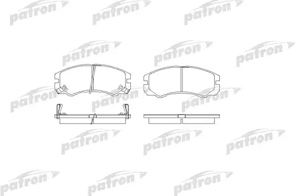 PATRON PBP1015 Колодки тормозные дисковые передн ISUZU: TROOPER 00-, TROOPER Вездеход открытый 00-,  OPEL: FRONTERA A 95-98, FRONTERA A Sport 92-98, MONTEREY B 98-99
